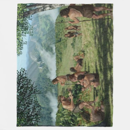 NEANDERTHAL FLEECE DEKEN (Voorkant)