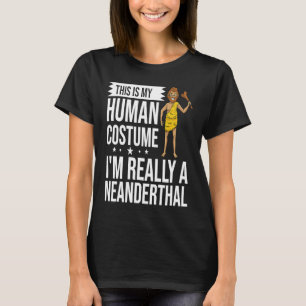 Neanderthaler Caveman Dna Woman Skull T-shirt