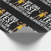 Neanderthaler Caveman Woman Skull Gift Cadeaupapier (Hoek)