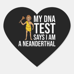 Neanderthaler Caveman Woman Skull Gift Hart Sticker