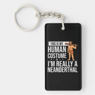 Neanderthaler Caveman Woman Skull Gift Sleutelhanger