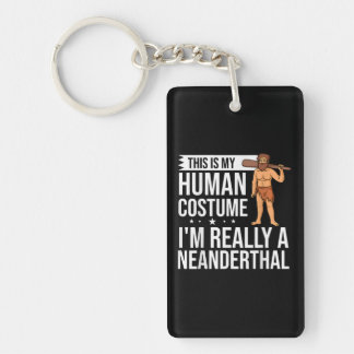 Neanderthaler Caveman Woman Skull Gift Sleutelhanger
