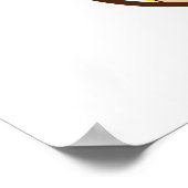 Neanderthaler Man Holding Club Circle Cartoon Poster (Hoek)