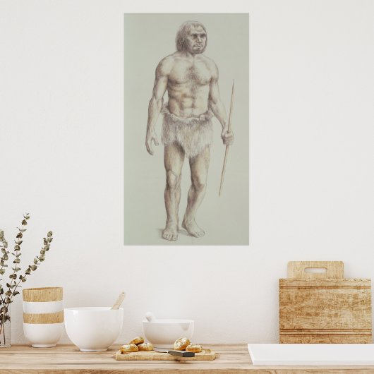 Neanderthaler Man Poster (Keuken)