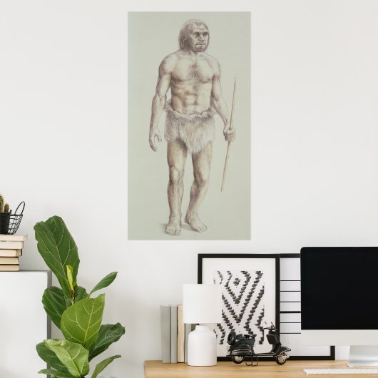 Neanderthaler Man Poster (Thuiskantoor)
