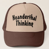 Neanderthaler Thinking Trucker Hat Pet (Voorkant)