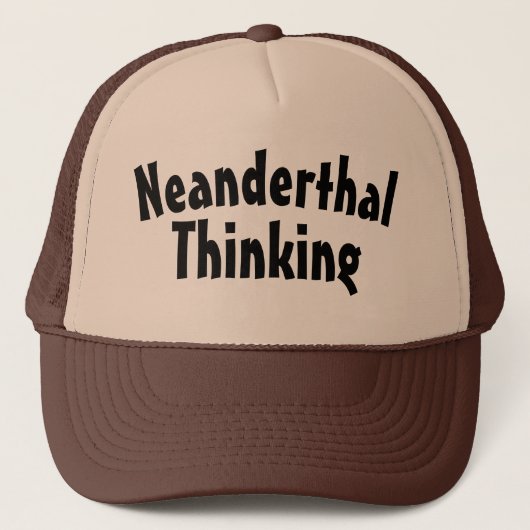 Neanderthaler Thinking Trucker Hat Trucker Pet (Voorkant)