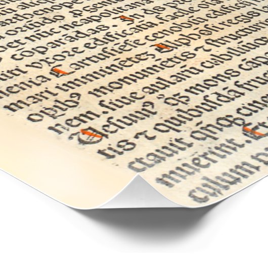 Neapolis Napels Italië Medieval Manuscript Perfect Poster (Hoek)