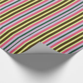 Neapolitaan gestript verpakkingspapier cadeaupapier (Hoek)