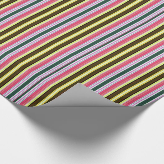 Neapolitaan gestript verpakkingspapier cadeaupapier (Hoek)