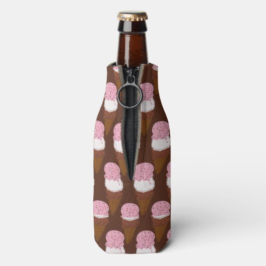 Neapolitaan-getitreerd ijskap bevat 2-FLES KOELER (Fles Achterkant)