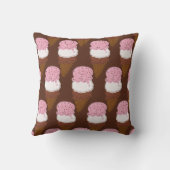 Neapolitaan-getitreerd ijskap Cones 02-Sq Pillow Kussen (Achterkant)