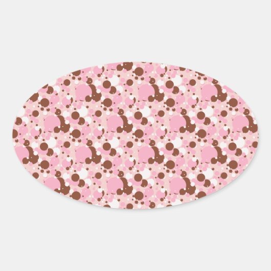 Neapolitaan Stippen 01-Lt roze-OVAL STICKERS (Voorkant)