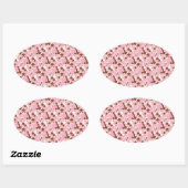 Neapolitaan Stippen 01-Lt roze-OVAL STICKERS (Vel)