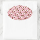 Neapolitaan Stippen 01-Lt roze-OVAL STICKERS (Tas)