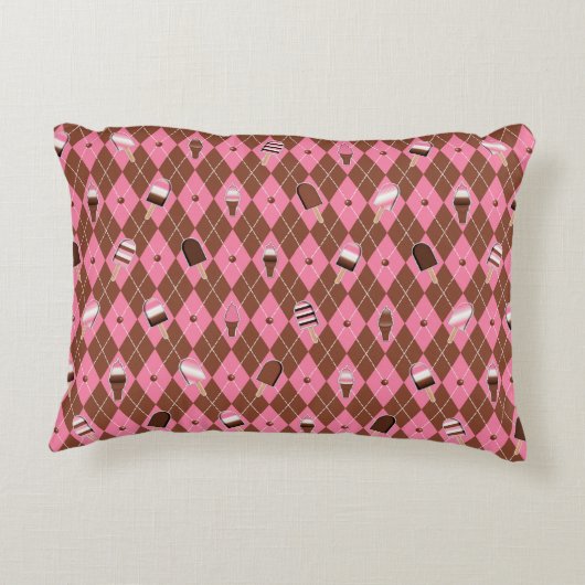 Neapolitaanse Stickers Argyle-16x12 Accent Pillow Decoratief Kussen (Achterkant)
