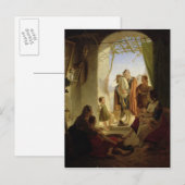 Neapolitan bagpipe player in wintry Rome, 1833 Briefkaart (Voorkant / Achterkant)