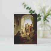 Neapolitan bagpipe player in wintry Rome, 1833 Briefkaart (Staand voorkant)