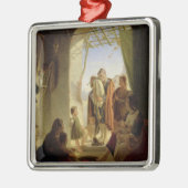 Neapolitan bagpipe player in wintry Rome, 1833 Metalen Ornament (Links)