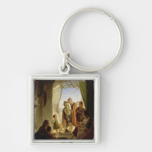 Neapolitan bagpipe player in wintry Rome, 1833 Sleutelhanger (Voorkant)
