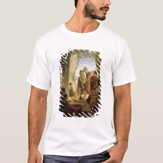 Neapolitan bagpipe player in wintry Rome, 1833 T-shirt (Voorkant)