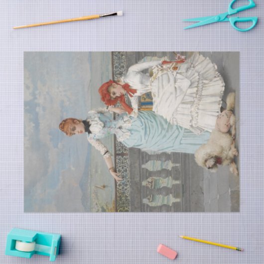 Neapolitan Beauties (Italiaanse jonge vrouwen met Tissuepapier (Craft)