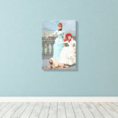 Neapolitan Beauties van Vittorio Matteo Corcos Canvas Afdruk (Insitu (Houten vloer))