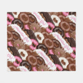 Neapolitan-Girls-Donuts Fleece Deken (Voorkant (Horizontaal))