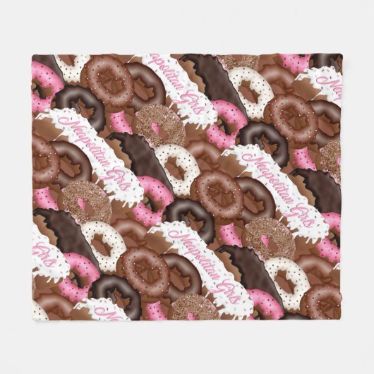 Neapolitan-Girls-Donuts Fleece Deken (Voorkant (Horizontaal))