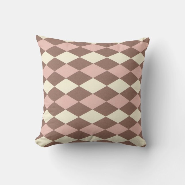 Neapolitan Ice Cream Argyle Kussen (Voorkant)