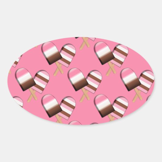 Neapolitan Ice Cream Bars 01-OVAL STICKERS (Voorkant)