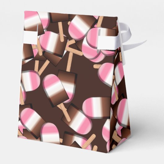 Neapolitan Ice Cream Bars 2-PARTIJ FAVOR BOX, Tent Bedankdoosjes (Achterkant)