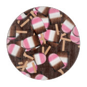 Neapolitan Ice Cream Bars 2-ROND CUTTING BOARD Snijplank (Voorkant)
