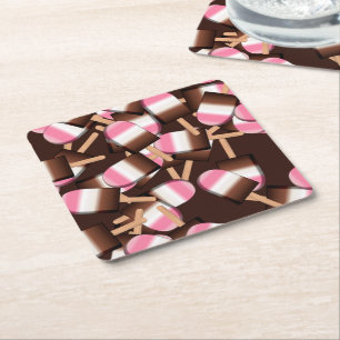Neapolitan Ice Cream Bars 2-wegwerpbare Onderzette Kartonnen Onderzetters