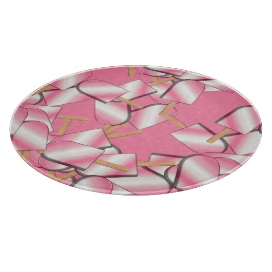 Neapolitan Ice Cream Bars-Straw-Van-Cutting Board Snijplank (Hoek)