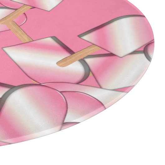 Neapolitan Ice Cream Bars-Straw-Van-Cutting Board Snijplank (Hoek)