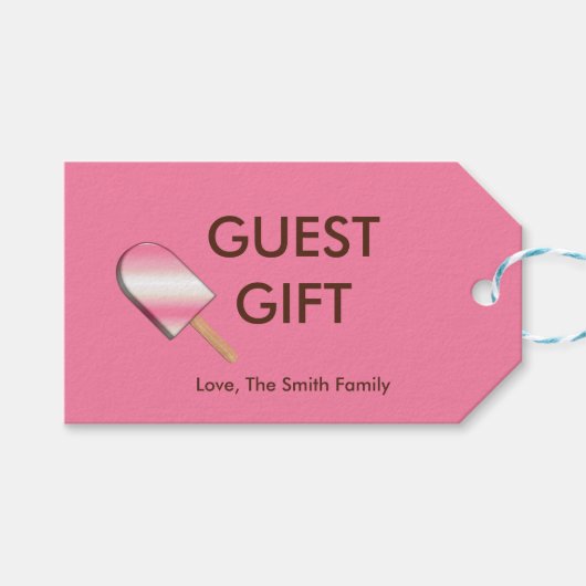 Neapolitan Ice Cream Bars-Straw-Van-GIFT LABELS 10 Cadeaulabel (Voorkant (Horizontaal))