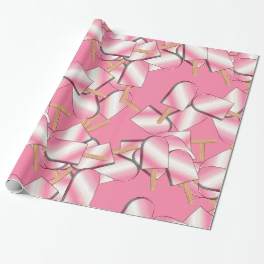 Neapolitan Ice Cream Bars-Straw-Van-GIFT WRAPPING Cadeaupapier (Uitgerold)