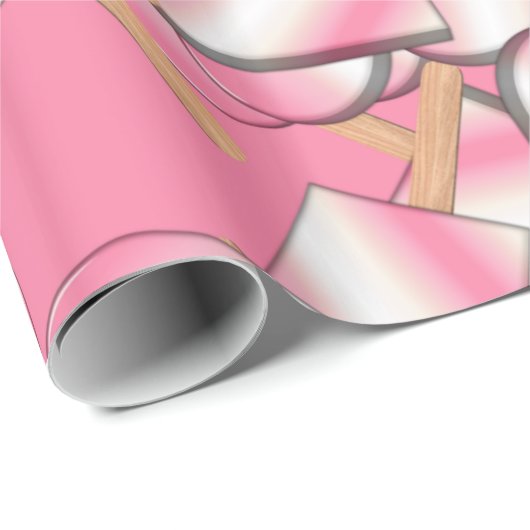 Neapolitan Ice Cream Bars-Straw-Van-GIFT WRAPPING Cadeaupapier (Rol Hoek)