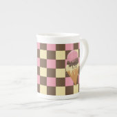 Neapolitan Ice Cream Bone China Mok gecontroleerd (Voorkant rechts)