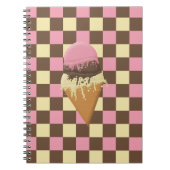 Neapolitan Ice Cream Checkered Pattern Notebooks Notitieboek (Voorkant)