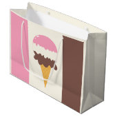 Neapolitan Ice Cream Cone Groot Cadeauzakje (Voorkant Gekanteld)