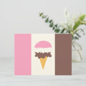 Neapolitan Ice Cream Cone Kaart (Staand voorkant)