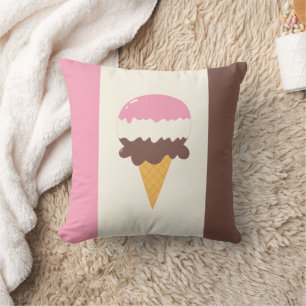 Neapolitan Ice Cream Cone Kussen
