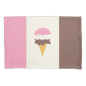 Neapolitan Ice Cream Cone Kussensloop (Voorkant)