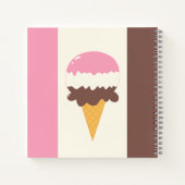 Neapolitan Ice Cream Cone Notitieboek (Achterkant)