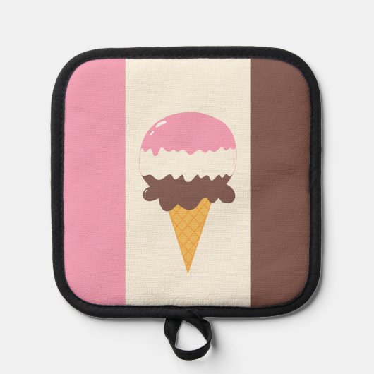 Neapolitan Ice Cream Cone Pannenlap (Voorkant)