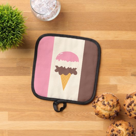 Neapolitan Ice Cream Cone Pannenlap (Top down)