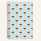 Neapolitan Ice Cream Cone Pattern Notitieboek (Voorkant)