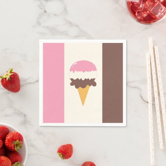 Neapolitan Ice Cream Cone Servet (Insitu)